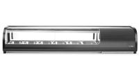 Arktic 274088 Sushi display, , Inclusief containers: 6x GN 1/3 (H) 40 mm., GN 1/3, Zwart, 220-240V/190W, 1529x426x(H)296mm