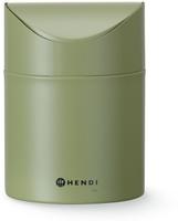 HENDI 440780 Tafelformaat prullenbak met schommeldeksel, , 1,2 Liter, Groen, Diameter ⌀ 12 cm - Hoogte 16,5 cm