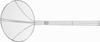 Hendi Frituurschep rvs 220x540mm met versterkte draadgreep | diameter 22cm | 640708