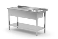 Keukenspoelbak - Kitchen Line, Linkerkant, 1000x600x(H)850mm - Hendi 812631