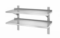 Dubbele Verstelbare Wandplak - met 2 Bevestigingsbeugels - HENDI - 1000x400x(H)600mm - 816592