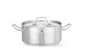Kookpan Laag - met Deksel - HENDI - Profi Line - 4,8 Liter - Diameter 24 cm - Hoogte 10,5 cm - 830406