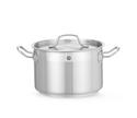 Kookpan Middel - met Deksel - HENDI - Profi Line - 4L - Diameter 20 cm - Hoogte 13 cm - 831205