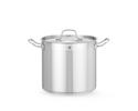 Kookpan Hoog - met Deksel - HENDI - Profi Line - 10L - Diameter 24 cm - Hoogte 22 cm - 832400