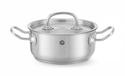 Kookpan Laag - met Deksel - HENDI - Kitchen Line - 1,5 Liter - Diameter 16 cm - Hoogte 7,5 cm - 836002