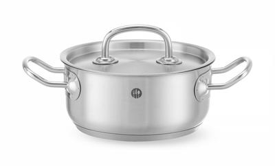 Kookpan Laag - met Deksel - HENDI - Kitchen Line - 1,5 Liter - Diameter 16 cm - Hoogte 7,5 cm - 836002 1