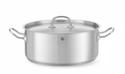 Kookpan Laag - met Deksel - HENDI - Kitchen Line - 7,3 Liter - Diameter 28 cm - Hoogte 12 cm - 836033