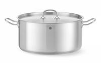 Kookpan Laag - met Deksel - HENDI - Kitchen Line - 12L - Diameter 32 cm - Hoogte 15 cm - 836040