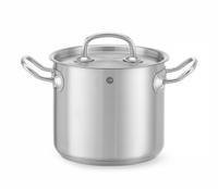 Kookpan Hoog - met Deksel - HENDI - Kitchen Line - 2,8 Liter - Diameter 16 cm - Hoogte 14 cm - 837108