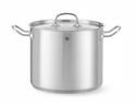 Kookpan Hoog - met Deksel - HENDI - Kitchen Line - 9L - Diameter 24 cm - Hoogte 20 cm - 837306