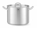 Kookpan Hoog - met Deksel - HENDI - Kitchen Line - 13,5 Liter - Diameter 28 cm - Hoogte 22 cm - 837405