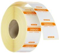 HENDI 850855 Voedselveiligheid dagstickers, herbruikbaar, , Oranje, 1000 st., 25x25mm