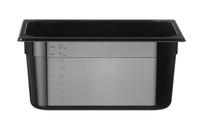 Hendi Gastronormbak 1/2 | 150 mm hoog | polycarbonaat zwart | 862414