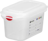 HENDI 873120 Container GN 1/9 polypropyleen, , GN 1/9, 0,6 Liter, Transparant, 176x108x(H)65mm