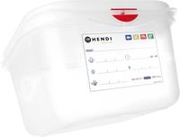 HENDI 873175 Container GN 1/6 polypropyleen, , GN 1/6, 2,6 Liter, Transparant, 176x162x(H)150mm