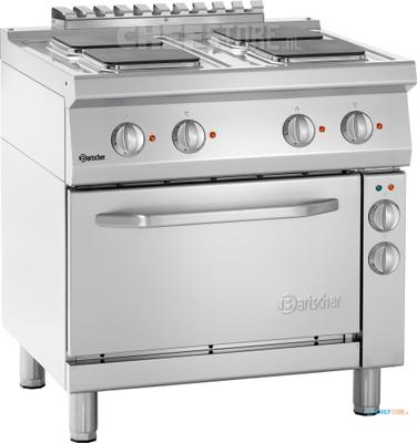 Bartscher EL. Fornuis 700 B 800 4pits EO - 286326 1