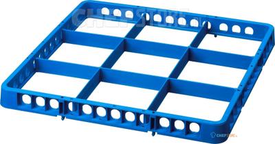 Afwaskorfverdieping | 9 vaks | 500x500x45 | Blauw | Bartscher | 5361 1