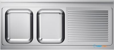 600 Spoeltafelblad 2 Links 2000, combisteel 7013.1400 1