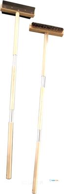 Pizzaborstel Met Schraper En Houten Steel 25-120, CombiSteel 7013.1855 1