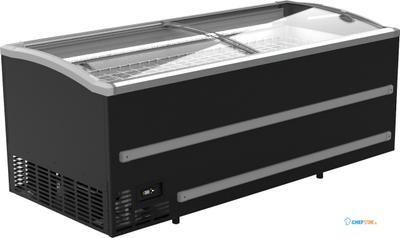 Supermarkt Vrieskist Zwart 2125, combisteel 7072.0015 1