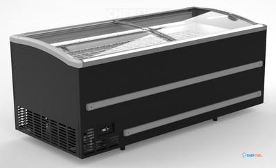 Supermarkt Vrieskist Zwart 2500, combisteel 7072.0020 1
