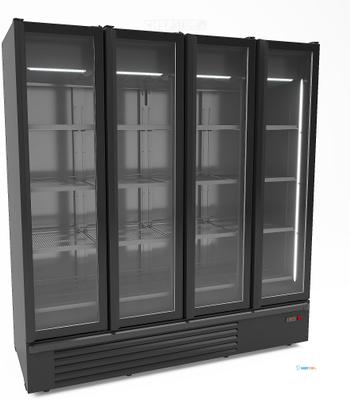 KOELKAST 4 GLASD. ZW. 1850L - CombiSteel 7072.1130 1