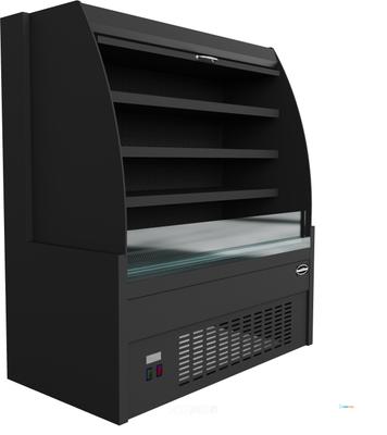 Koelvitrine 1.3 | Wandkoeling | Nachtgordijn | Zwart | CombiSteel 7080.0010 1