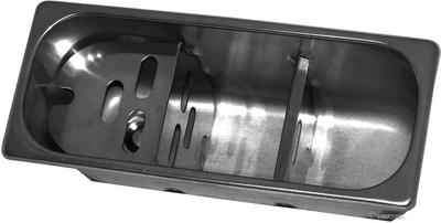 IJSLEPEL SPOELBAK 270X110X120 MET WATERAFVOERGAT En STANDPIJP - Combisteel 7108.0005 1