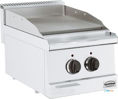 Combisteel Base 600 Bakplaat Elek. Geribd Enk | 7178.0045 1