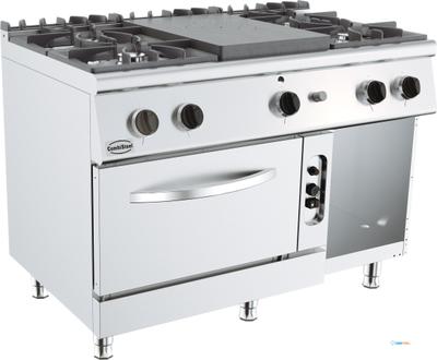 Base 700 Kookplaatfornuis 4 Br. Gas Oven, CombiSteel 7178.0590 1