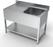 700 Spoeltafel Bodemschap 1 Rechts 1200, CombiSteel 7333.0835 1