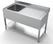 700 Spoeltafel Bodemschap 1 Links 1400, CombiSteel 7333.0840 1
