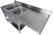 700 SPOELTAFEL BODEM Met UITSP. VAATWASSER DEMONTABEL 2 LINKS 1600 - Combisteel 7333.1420 3