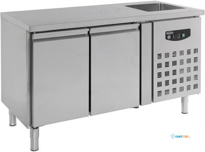 Koelwerkbank Spoelbak | 2 Deuren | Standard Line | Geforceerd | Combisteel | 7450.0210 1