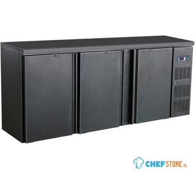 Barkoeling - Zwart - 3 Dichte Klapdeuren - Auto Defrost - CombiSteel 7450.0320