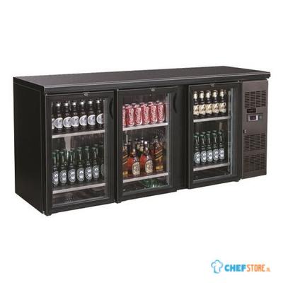 Barkoeler | Zwart | 3 Glazen Deuren | StandardLine | Combisteel | 7450.0340 1