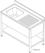Demontabele Spoeltafel met Bodemschap | 120x70cm | Links | 7452.0425 2