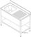 Demontabele Spoeltafel met Bodemschap | 140x70cm | 1 Links | 7452.0435 2