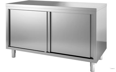 Werktafel | Schuifdeuren 120cm breed | RVS | Combisteel | 7452.3030 1