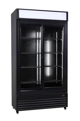 Displaykoelkast | Zwart | 780 L | 2 schuifdeuren | getint glas | Combisteel | 7455.1398 1