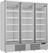 Display koelkast | 3 Glasdeuren | 1530 | zilver | Combisteel | 7455.2205