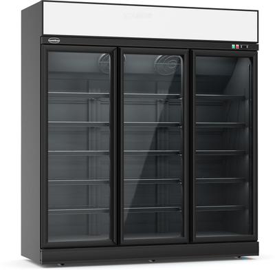 Display koelkast | 1530 L | 3 Glasdeuren | zwart | Lichtbak | Combisteel | 7455.2415 1