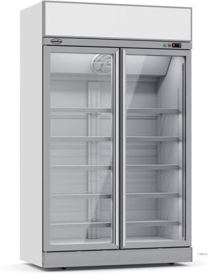 Vrieskast | 1000 L | 2 Glasdeuren | wit | lichtbak | Combisteel | 7455.2420 1