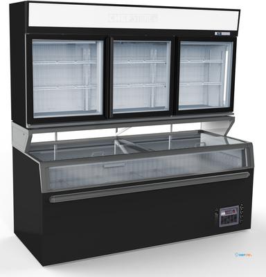 Wandvrieskast + Vrieskist | 3 Glasdeuren | Lichtbak | Combisteel 7455.2535 1