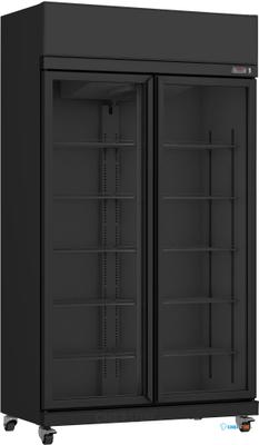 CombiSteel KOELKAST 2 GLASDEUREN ZWART - 7455.3150