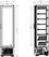 VRIESKAST 1 GLASDEUR ZWART 221L - Combisteel 7464.0052 2