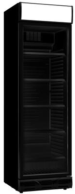 Combisteel koelkast glasdeur 382l volledig zwart linksdraaiend | 7464.0093 1