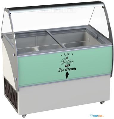Schepijsvitrine Malta | 13 x 5 liter | Plus opslagruimte | Combisteel | 7472.0110 1