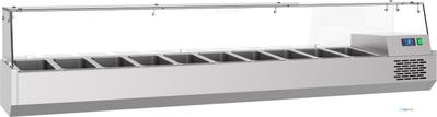 Gekoelde Opzetvitrine | 10x 1/3 GN | Glaswand | RVS | Combisteel | 7489.5245 1