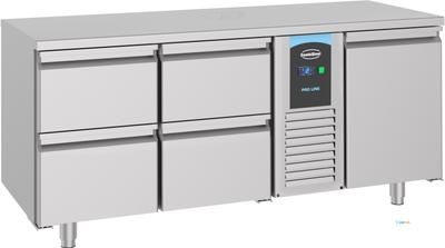 Koelwerkbank | 1 deur & 4 laden | Mono Block | Pro Line | Combisteel | 7489.5365 1